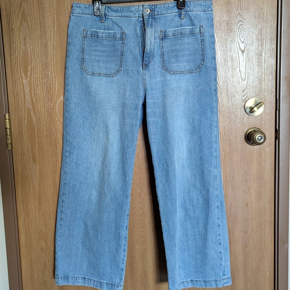 Sanctuary Denim Wide Leg Blue Jeans, 32